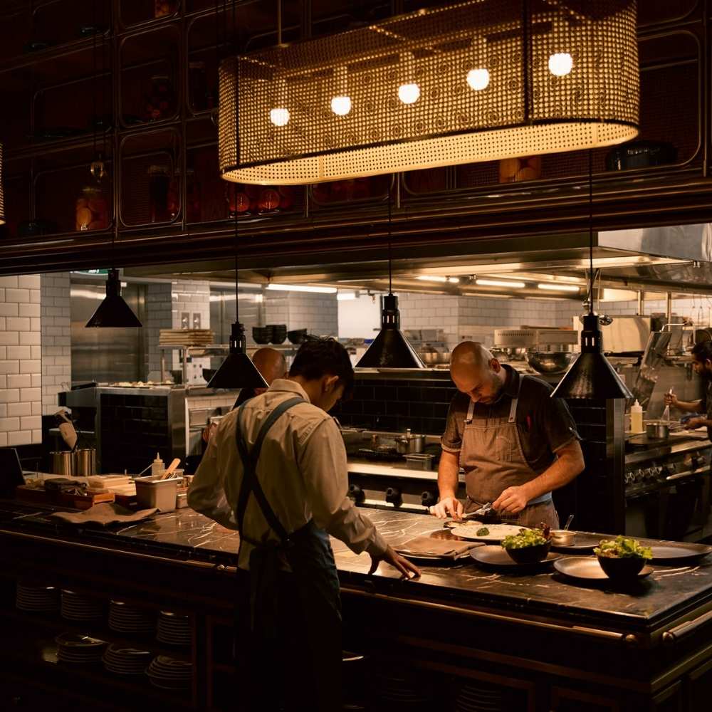 Restaurant team Kitchen service